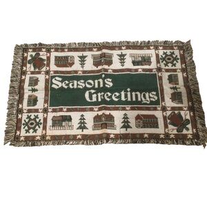 VTG Handwoven Holiday Rug Wallhanging